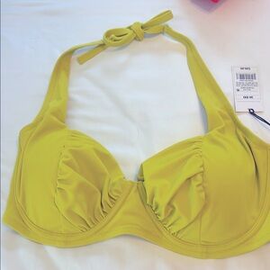 Shade & Shore Vibrant Yellow Bikini Top
